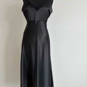 Zara Black Satin Dress